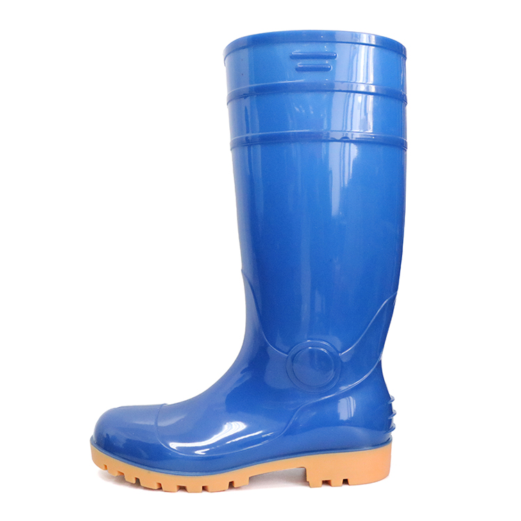 F30BY lightweight steel toe cap pvc glitter safety rain boots S5