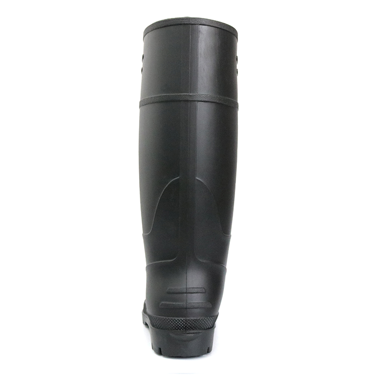 A8-BB Black non safety cheap matte pvc rain boots for work