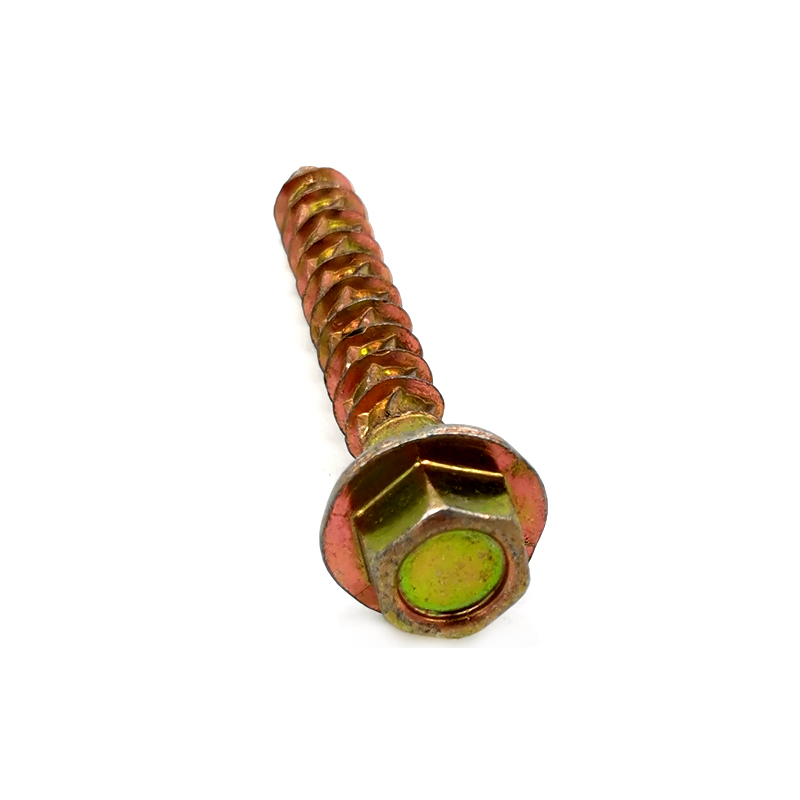 Acero al carbono grado 6.8/8.8/10.9 Tornillos de madera de cabeza hexagonal chapados en zinc amarillo