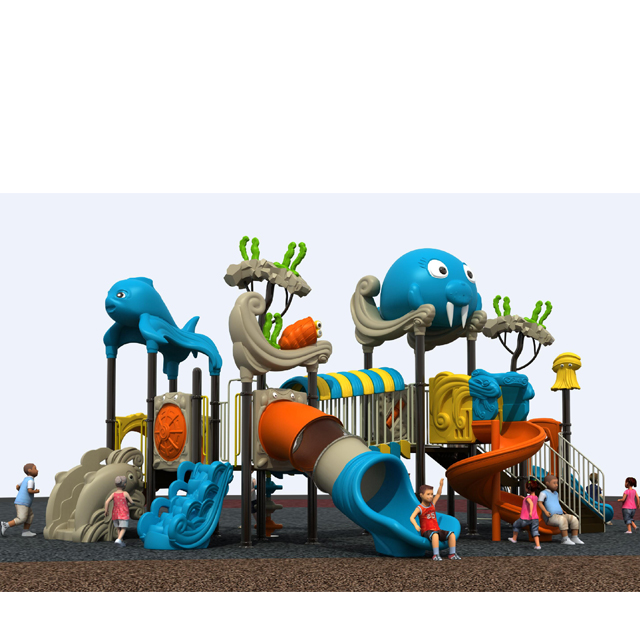 2022 New Design Large Outdoor Ocean Serie Spielplatz Kinderspielplatz mit verschiedenen Rutschen HKDLS-ZZ0701