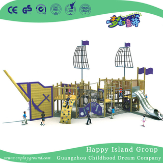 Park Outdoor Pirate Ship Playground With Climbing Equipment (HHK-5501)