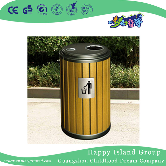 简约优质圆形木质垃圾桶 (HHK-15105)