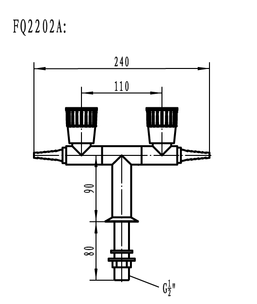Two Way Erect Water Tap (F2202A)
