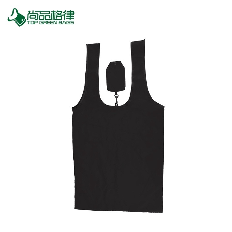 Promotional Recycle Market Eco Friendly Reusable Grocery Tote Polyester Foldable Shopping Bag for Gift