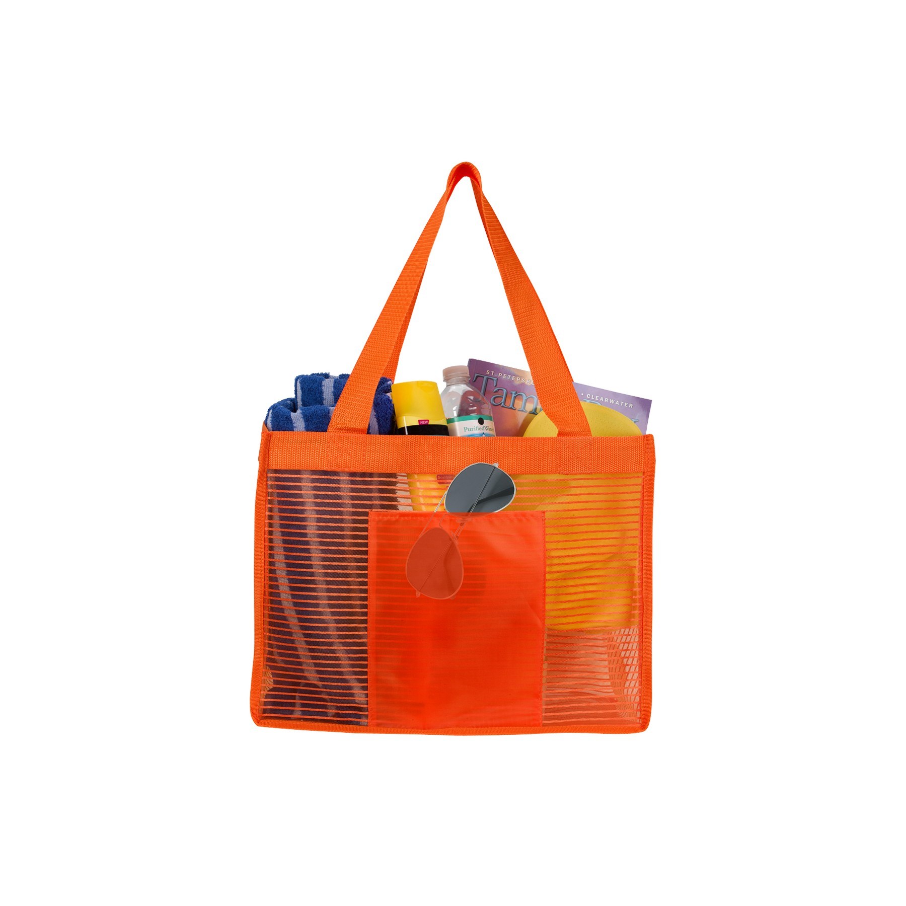 New Large Capacity Mesh Cosmetic Bags Travelling Handbags Beach Storage Bag Nylon Mesh Bag with Logo