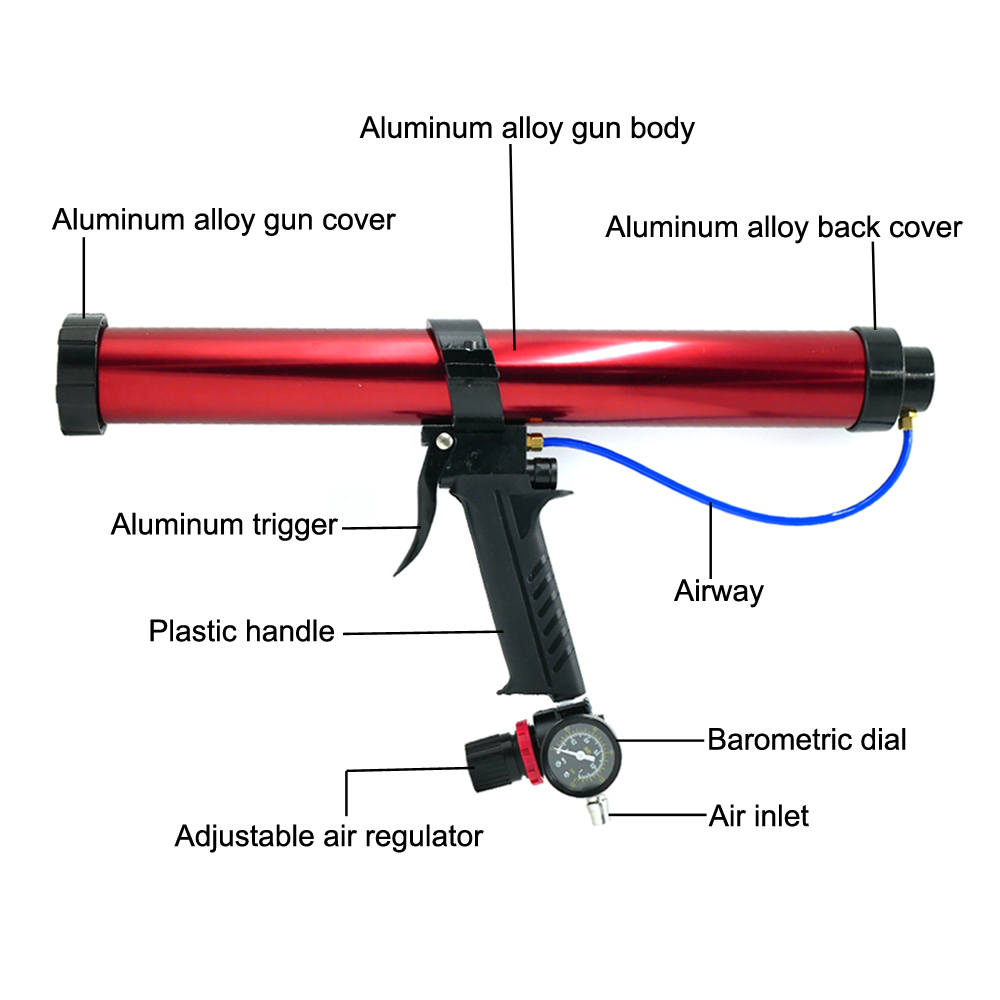 Sausage Sealant Type Red Air Caulking Gun with Barometric Dial Buy