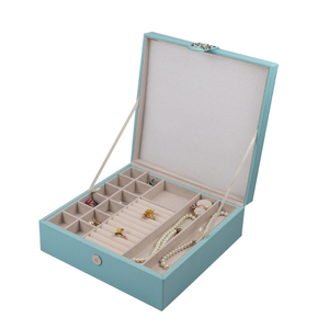 Jewelry Box Organizer for Women&Girls, 2 Layer Large Men Jewelry Storage Case, PU Leather Display Jewel Holder with Removable Tray for Necklace Earrings Rings Bracelets, Vintage Gift CASE