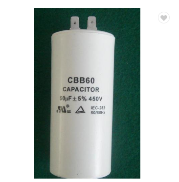 Cbb60 Condensador de lavadora de CA de arranque 10UF / 450V Condensador de funcionamiento del motor
