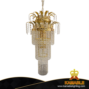 Металлическая хрустальная люстра Flower Golden Finish впечатляющая во дворце (YHC2040-D400)
