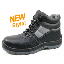 JK007 black leather steel toe comfortable safety shoes for men