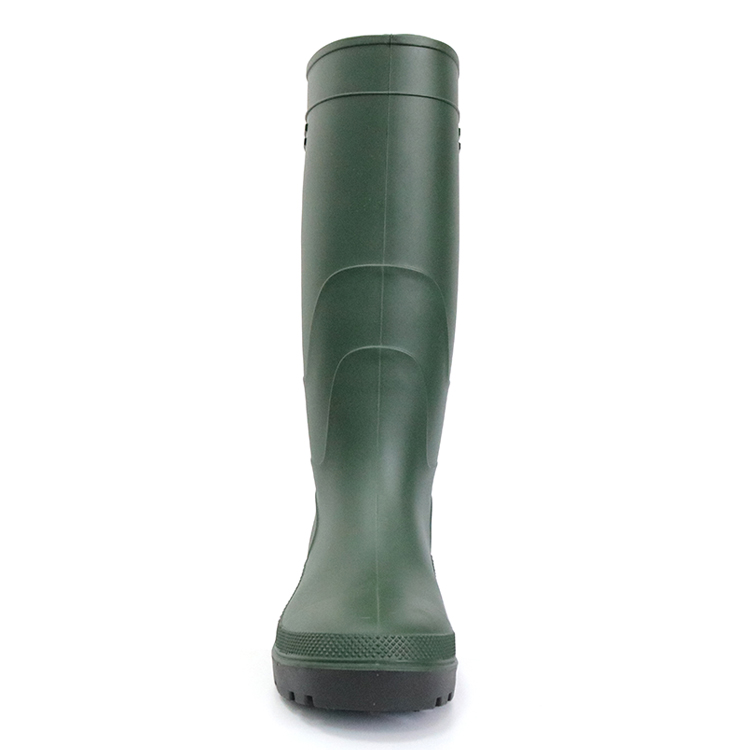 F35GB oil resistant light weight green plastic safety rain boot