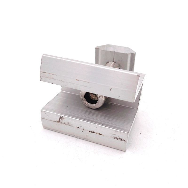 Costura de montaje de techo de estaño de metal solar de aluminio anodizado/carril/soporte/trípode/abrazadera media y final del lado medio para panel solar enmarcado