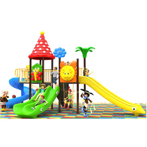 Lustiger Kinder-Plastikrutsche-Spielplatz mit rotem Dach (BBE-N23)