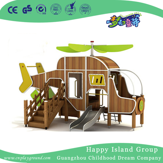 Große hölzerne Spielhaus-Spielplatzgeräte im Freien für Vergnügungspark (HHK-0401)