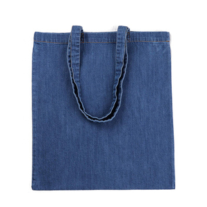Custom Original Large Simple Fabric Blank Shopping Laptop Shoulder Denim Tote Bag