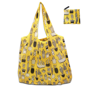 Polyester Large Foldable Grocery Shopping Tote Bag Reusable Washable Heavy Duty Shopping Bags