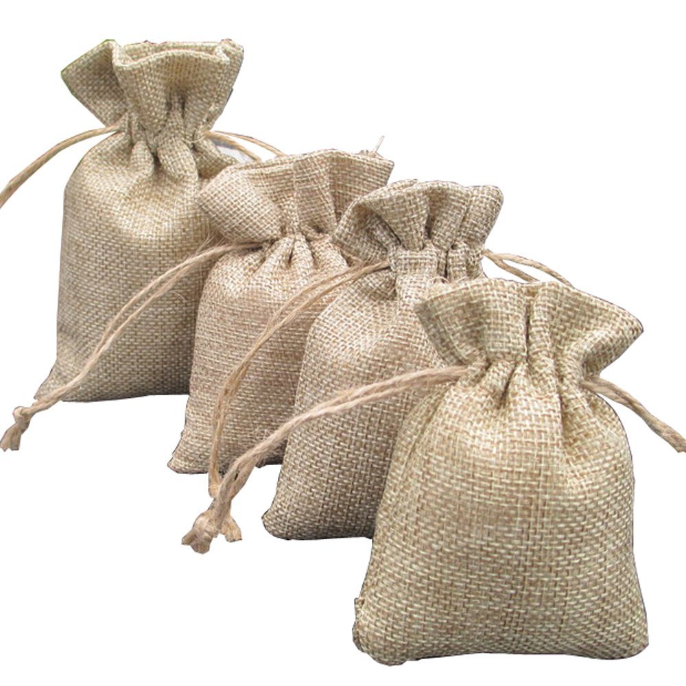 Wholesale Drawstring Jute Burlap Bag with Logo