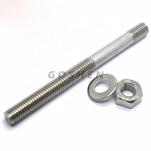 SS316 varilla roscada de acero inoxidable 8MM con tuerca y arandela