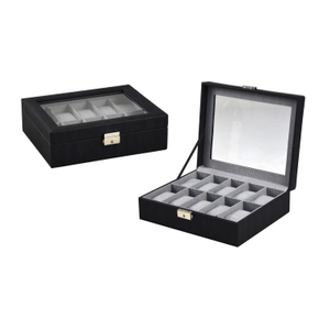 Custom made high quality square shape leather watch box 