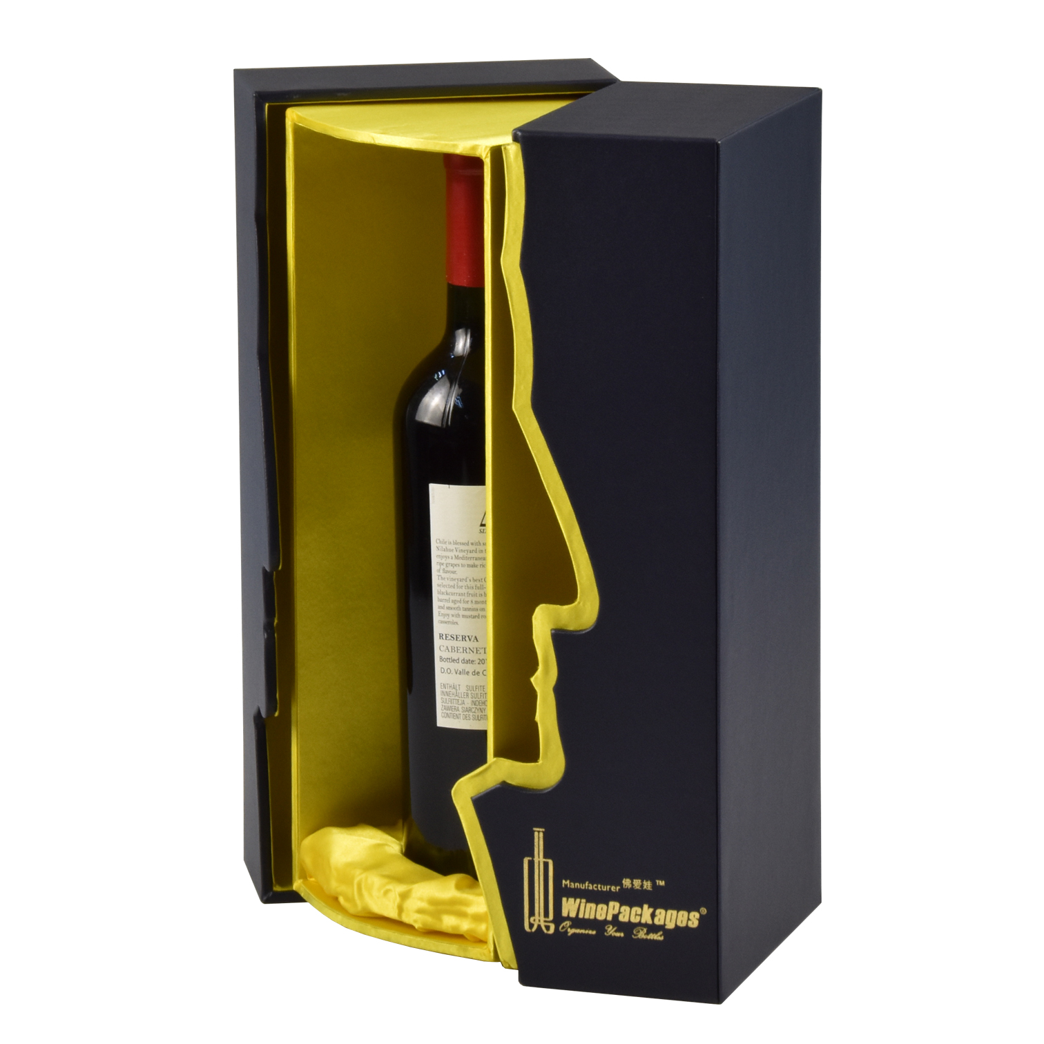 Wine Box Manufacturer PU leather luxury bordeaux wine gift box