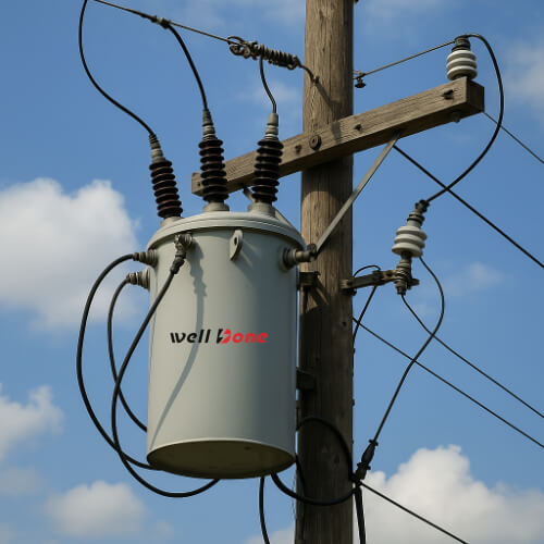 transformateur de poteau de distribution