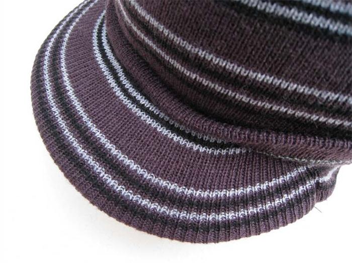 Knitted visor beanie