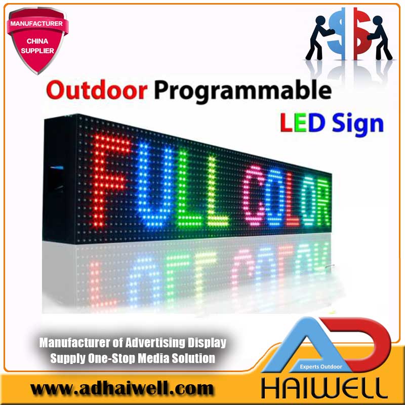 Señales de señalización LED programables de barra a todo color para exteriores