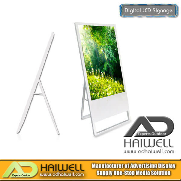 42 "Señalización de pantalla LCD portátil ultradelgada de póster digital