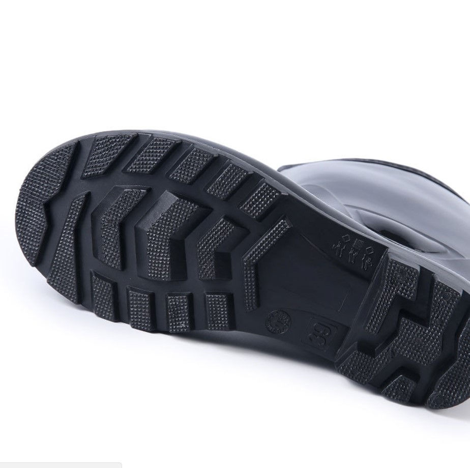 110Y acid resistant steel toe glitter safety rain boots for men