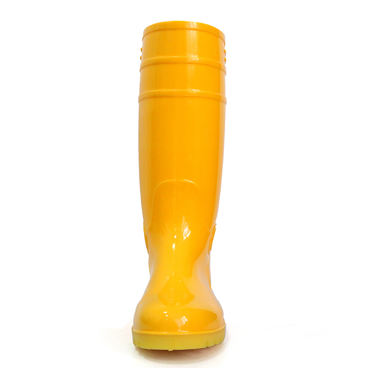F30YY yellow lightweight steel toe cap pvc safety wellington boot