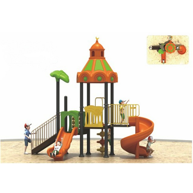 Kindergarten-kleiner Plastikdia-Schloss-Spielplatz im Freien (ML-2006401)