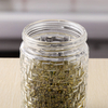 Diamond Shaped Glass Container Clear Glass Storage Jar with Screw Lid