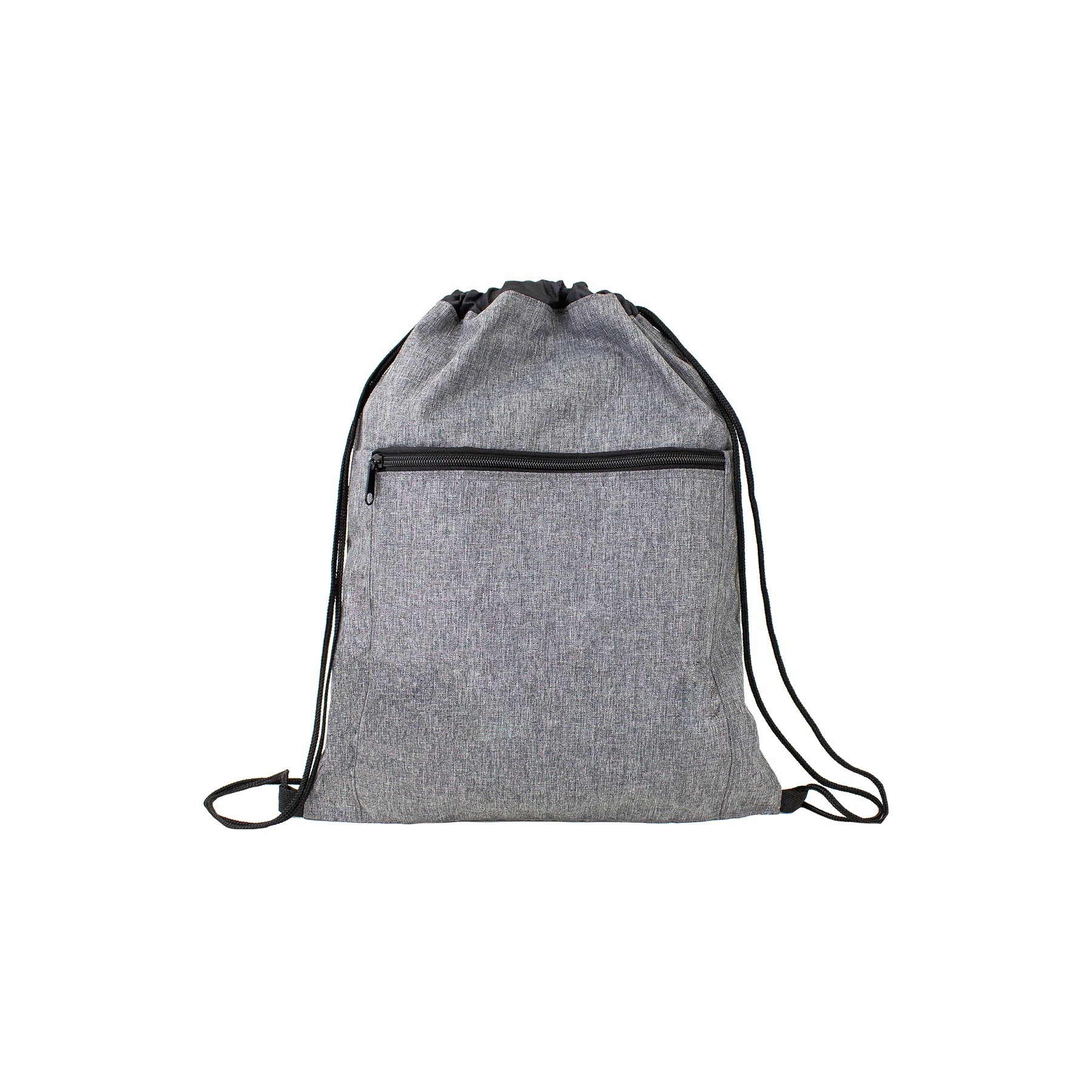 420 Denier Polyester Drawstring Backpack with Front Front Zipper Pocket