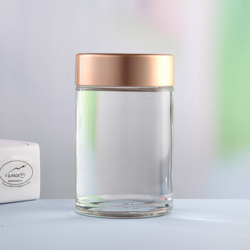 Clear Round Glass Honey Storage Honey Jar with lids 