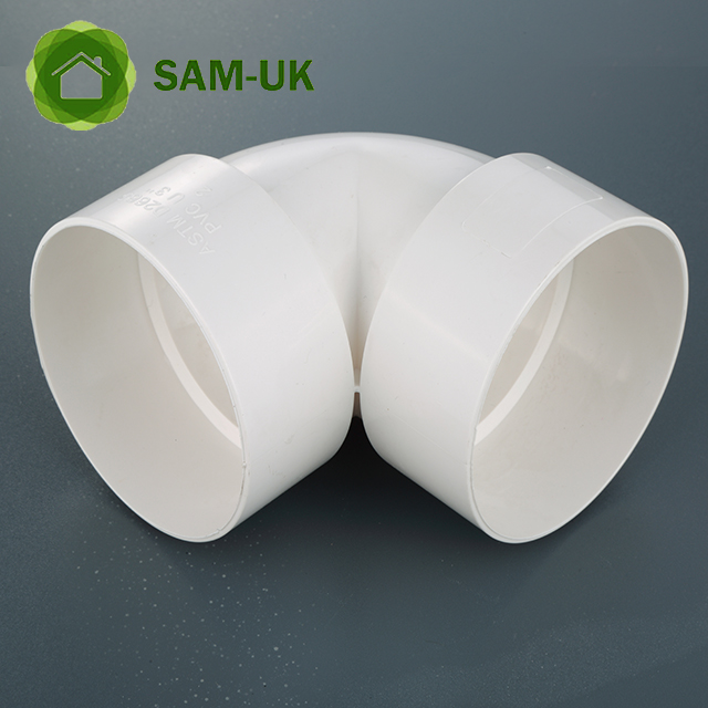工厂批发优质PVC管道管道配件厂家塑料PVC管90°弯头配件