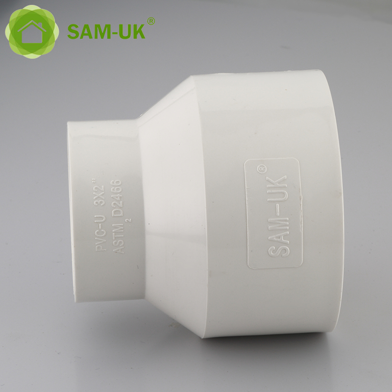 sam-uk 工厂批发高品质塑料 pvc 管道水暖配件制造商 1 英寸 PVC 下水道变径接头