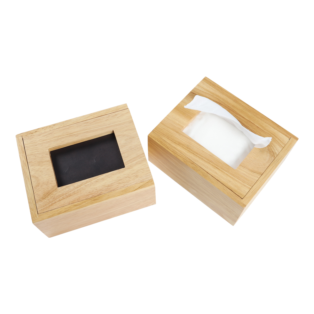 Hot sale Wood Tissue Box Cover Rectangular - Rustic Farmhouse Wooden Tissue Holder