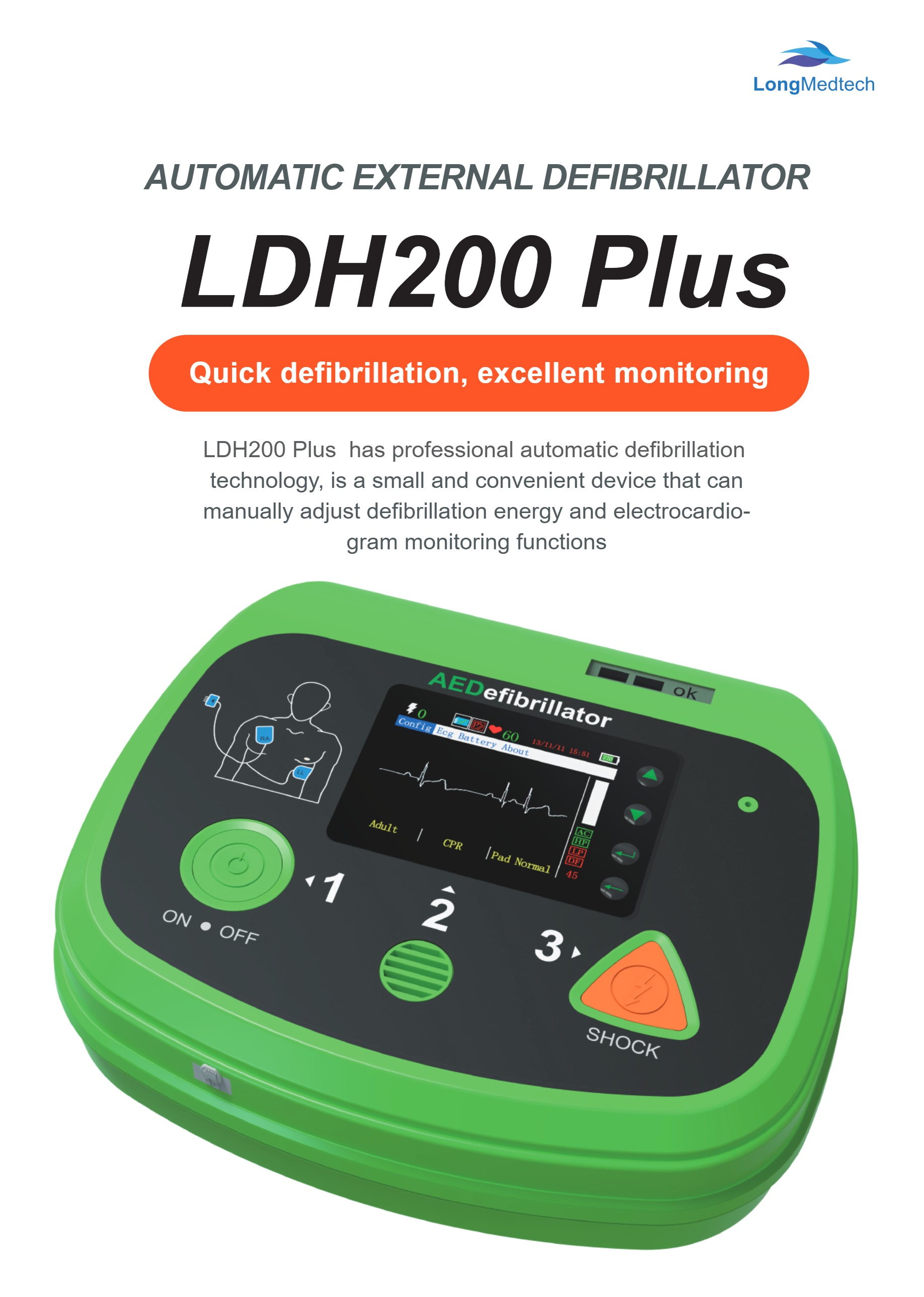 Desfibrilador externo autom&aacute;tico LDH200 Plus-1