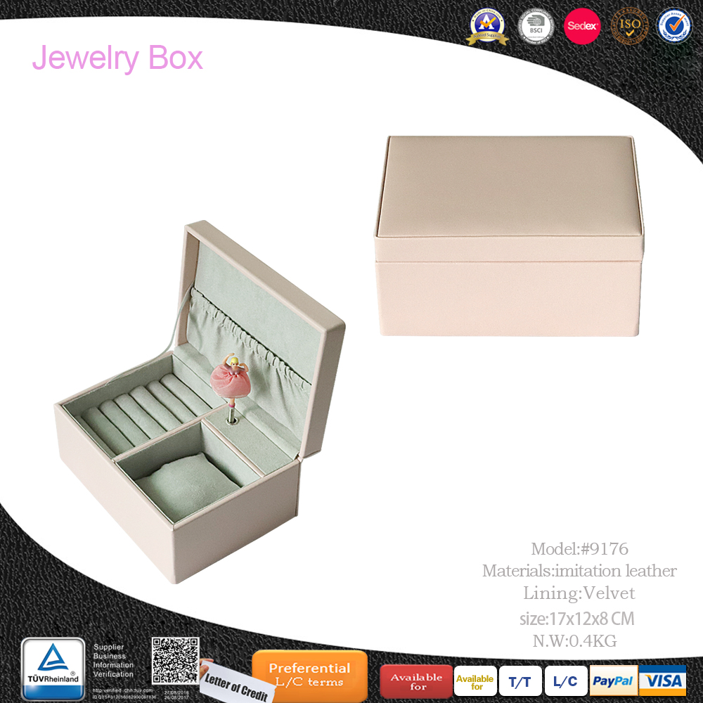 Jewelry Box Organizer with Lock & Travel Jewelry Case, Bracelets & Accessories PU Leather, Pink Jewelry Box with Pouch