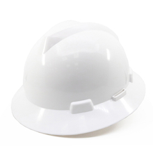 Safety Equipment White HDPE Full Brim V Type Industrial Construction Site Safety Helmet for Workers 