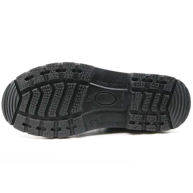 6004 Brown leather upper pu sole steel toe cap executive safety shoes