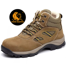 China oil resistant steel toe cap safety leather boots for work