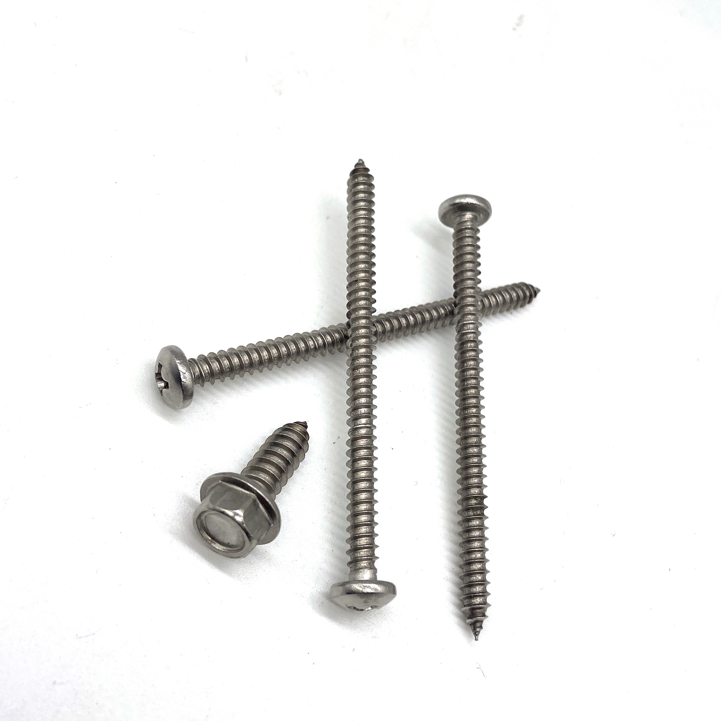 SS 304 316 Tornillo de cabeza plana Tornillos autorroscantes de acero inoxidable