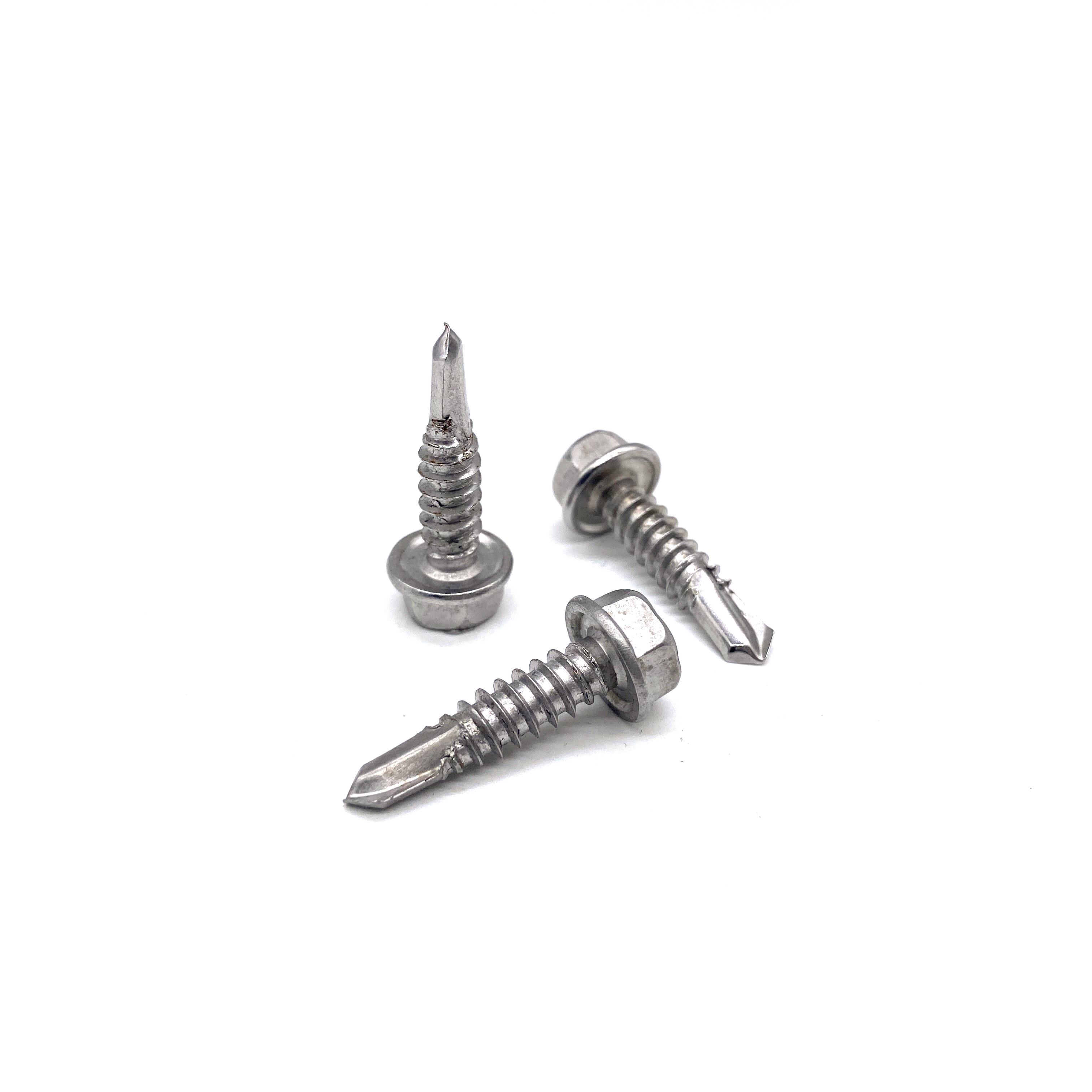 Usine Directe DIN7504K 40mm M6 Acier Inoxydable 304 316 Hex Bride Bouton Tête Vis Auto-perceuse
