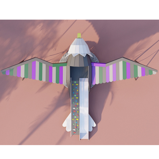 Aire de jeux complexe extérieure de grands aigles épandant des ailes d'aire de jeux pour animaux (HK-2801)