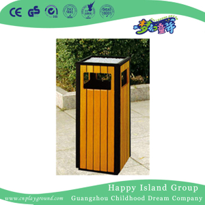 户外方形木质垃圾桶 (HHK-15004)
