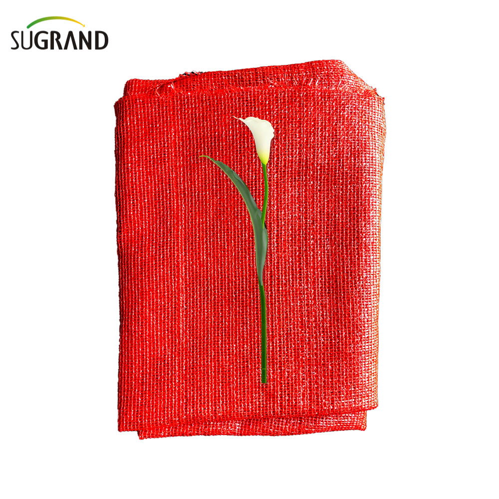 Malla de sombra roja de jardín para invernadero agrícola 