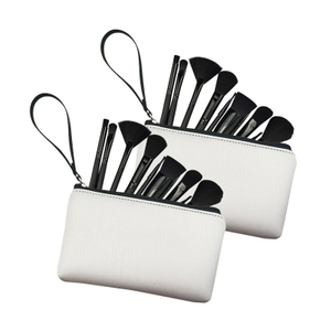 Custom Embossed Neoprene Zipper Pouch Jelly Strap Cosmetic Pouch Neoprene Travel Toiletry Makeup Bag