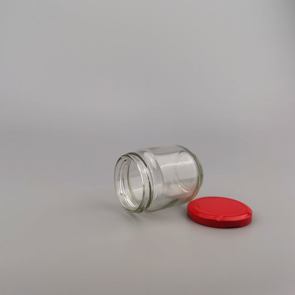 200ml Roud Shape with Metal Cap for Food Storage Glass Jar