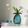 Royal Blue Colored Glass Flower Vase